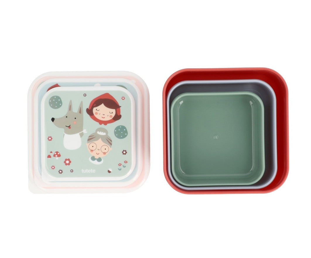 Conjunto 3 Caixas de Alimentos Little Red
