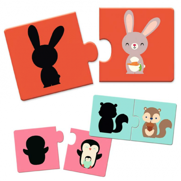 Puzzle Duo - Animais e Sombras