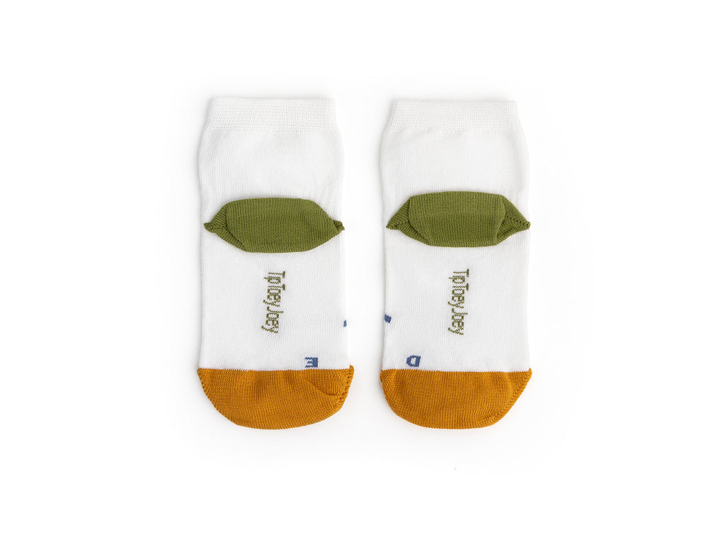 Kit Meias Barefoot Tip Toey Joey - Azul/Mostarda/Verde
