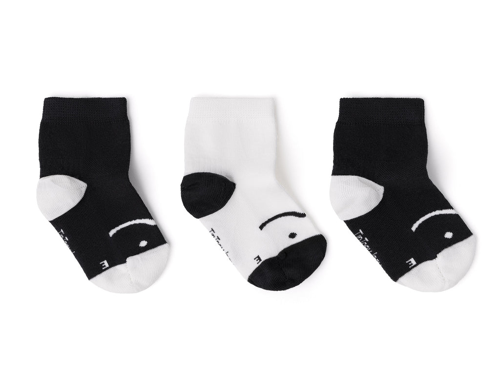Kit Meias Barefoot Tip Toey Joey - Branco & Preto