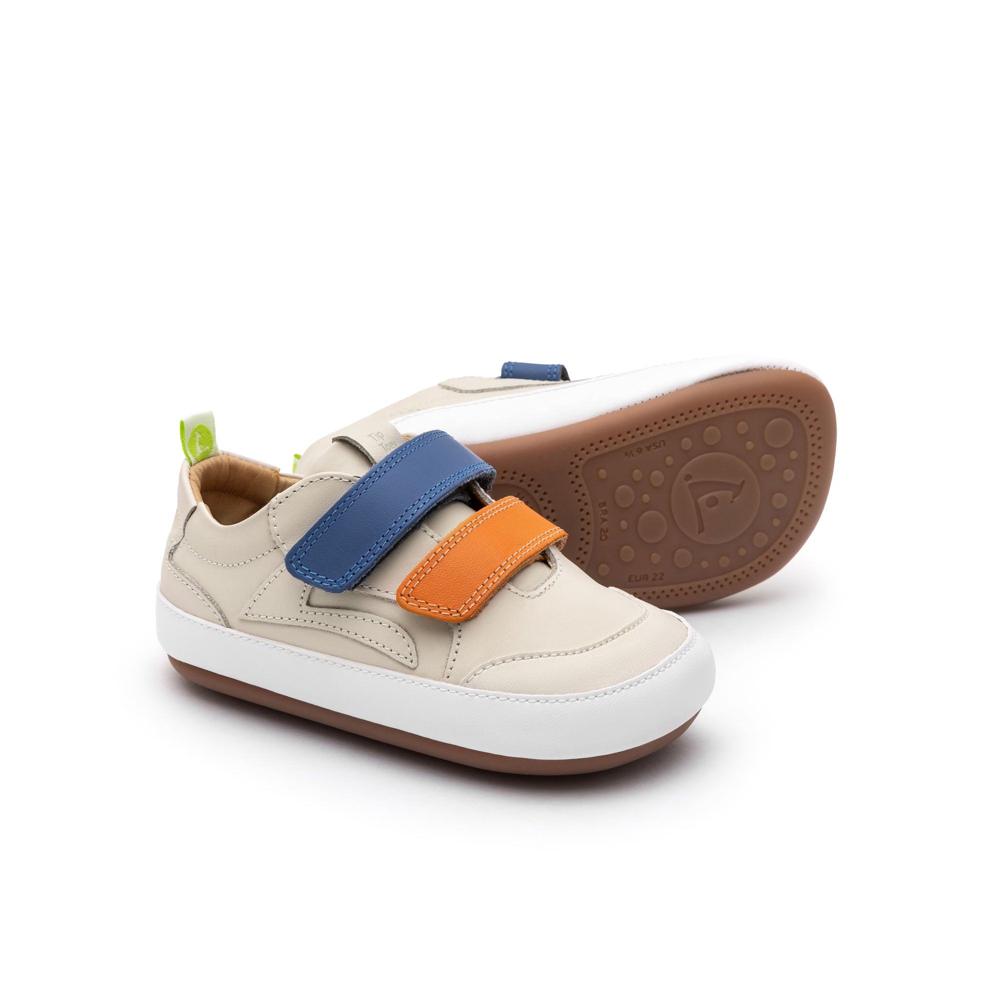 Ténis Respeitadores do Pé da Criança Tip Toey Joey -  Landy TAPIOCA/ TANGERINE/ BLUE TANG