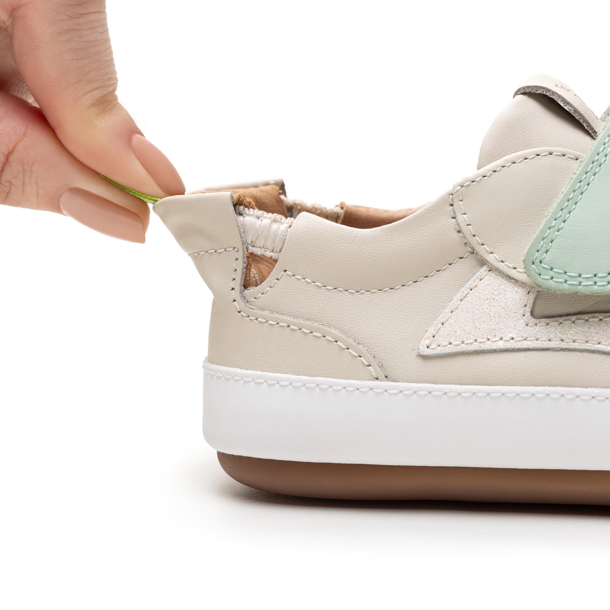 Ténis Respeitadores do Pé da Criança Tip Toey Joey -  Landy TAPIOCA/ BLOSSOM PINK/ MINT