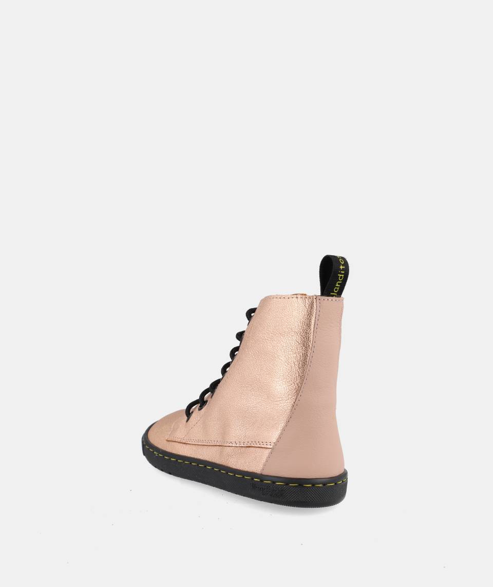 Botas Respeitadores do Pezinho da Criança - Blanditos Chicago Rosa (brilho)