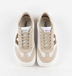Ténis Barefoot de adulto Pele & Camurça - Victoria Olmo Beige (Leopardo)