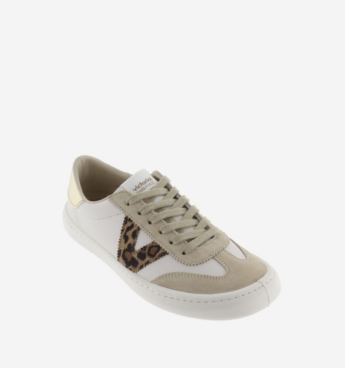 Ténis Barefoot de adulto Pele & Camurça - Victoria Olmo Beige (Leopardo)
