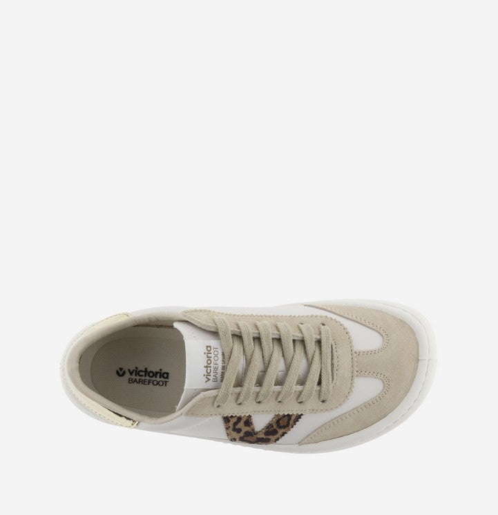 Ténis Barefoot de adulto Pele & Camurça - Victoria Olmo Beige (Leopardo)