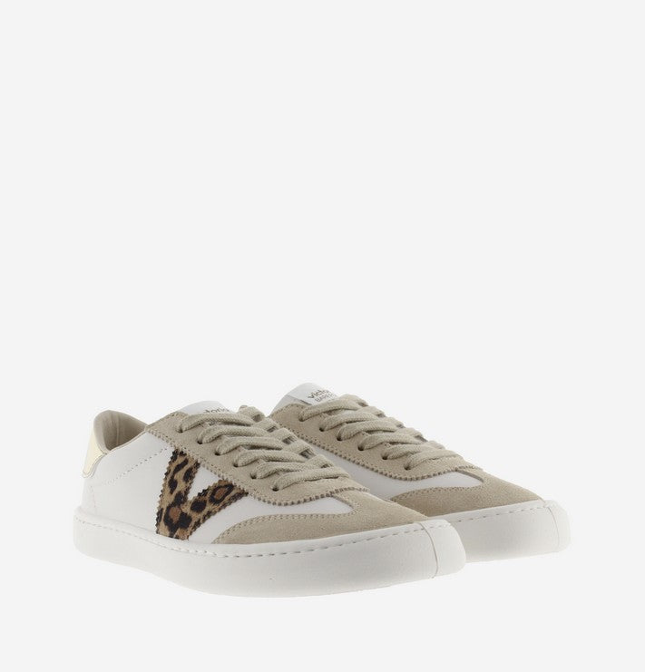 Ténis Barefoot de adulto Pele & Camurça - Victoria Olmo Beige (Leopardo)