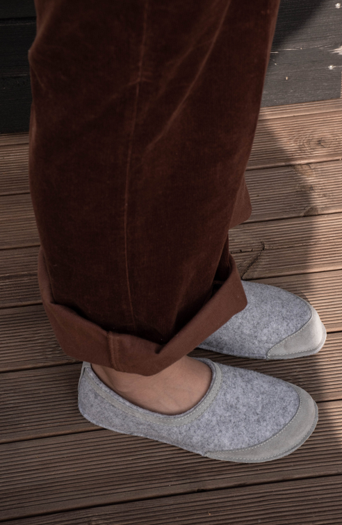 Pantufas respeitadoras do pé Adulto Cinzento- Omaking
