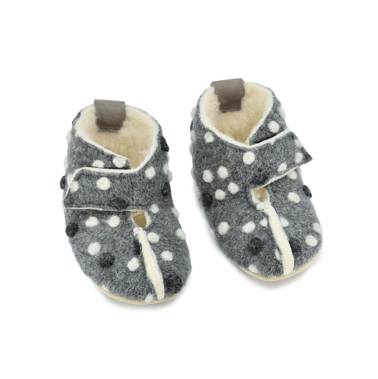 Pantufas respeitadoras do pezinho da Criança Cinzento - Omaking