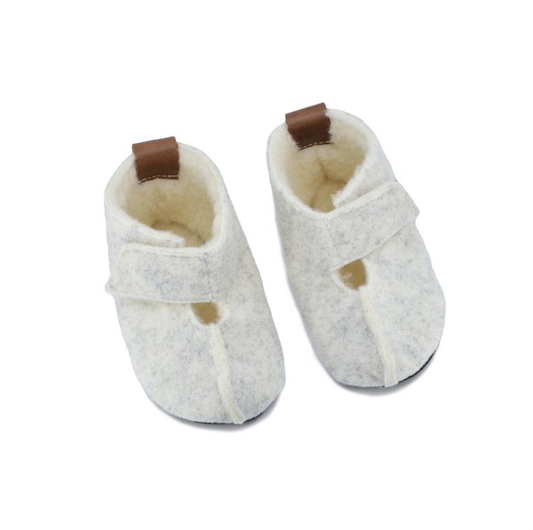 Pantufas respeitadoras do pezinho da Criança Branco - Omaking