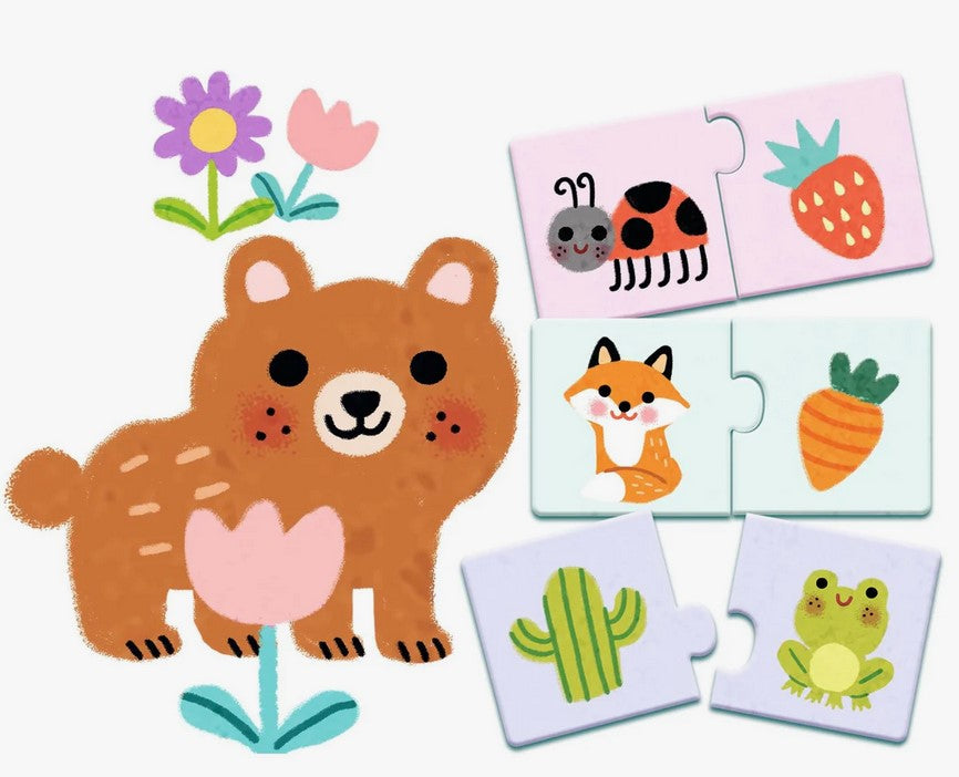 Puzzle Duo -Cores 10 puzzles Djeco