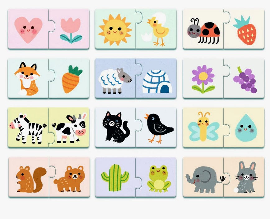 Puzzle Duo -Cores 10 puzzles Djeco