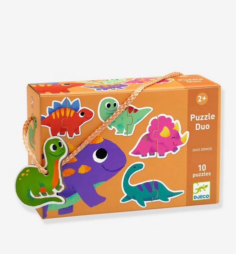 Puzzle Duo -Dinossauros 10 puzzles Djeco