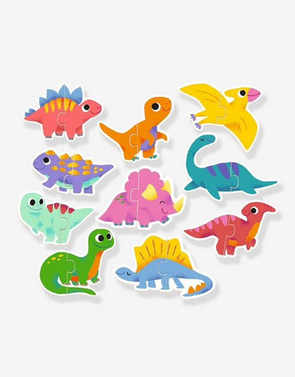 Puzzle Duo -Dinossauros 10 puzzles Djeco