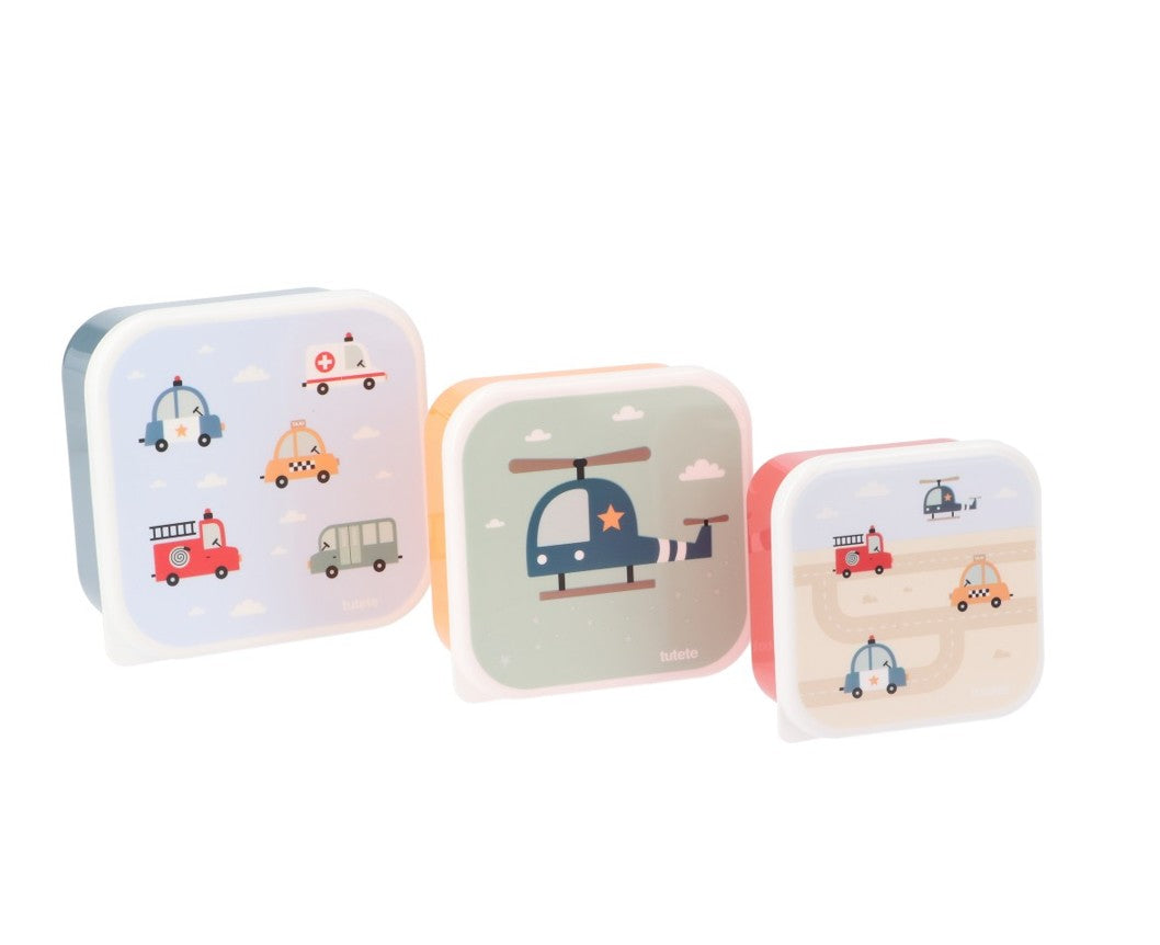 Conjunto 3 Caixas de Alimentos City Cars