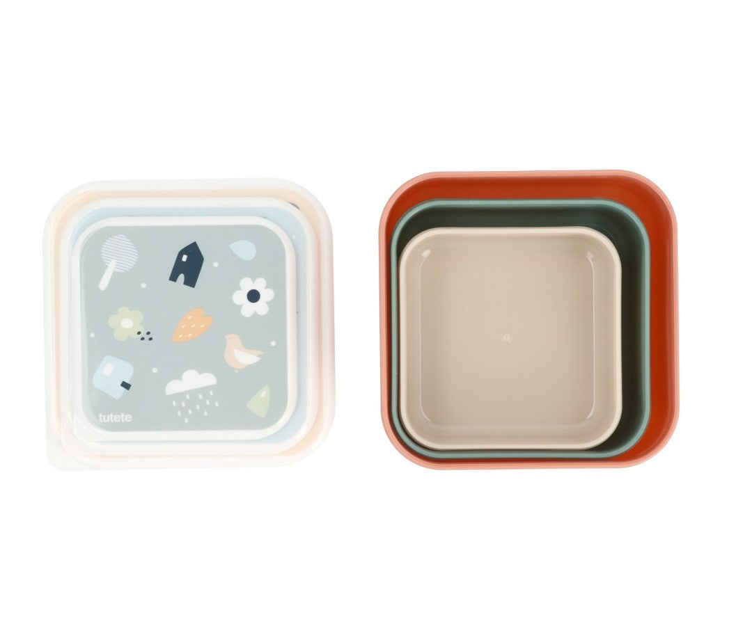 Conjunto 3 Caixas de Alimentos Geometric Nature