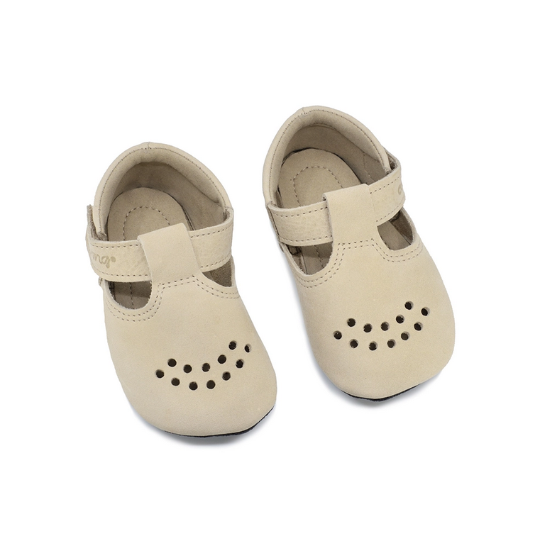 Sapato Barefoot de bebé Mutsu Bege - Omaking