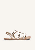 Gioseppo GIOSEPPO BAREFOOT - SANDÁLIAS COURO NAGARA GIOSEPPO_BAREFOOT_SANDALIAS_NAGARA_PLATINO_MADALI_1