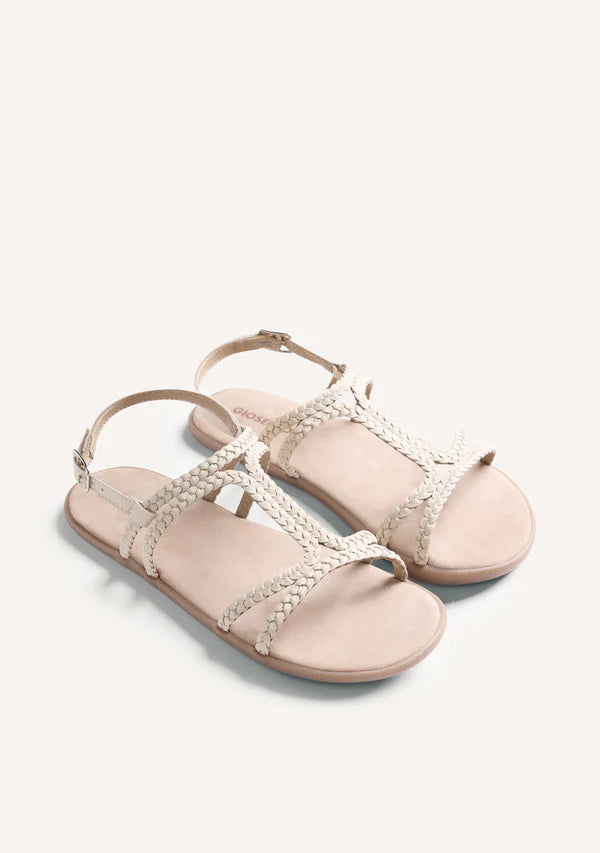 Mum Barefoot GIOSEPPO BAREFOOT - SANDÁLIAS COURO ENTRANÇADO NEDELJA Branco GIOSEPPO_BAREFOOT_SANDALIAS_NEDELJA_OFF_WHITE_MADALI_2