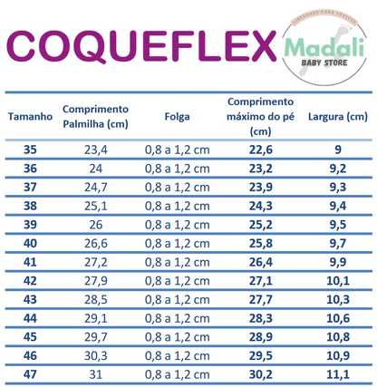 Ténis Desportivos Barefoot de adulto - Coqueflex Nayra