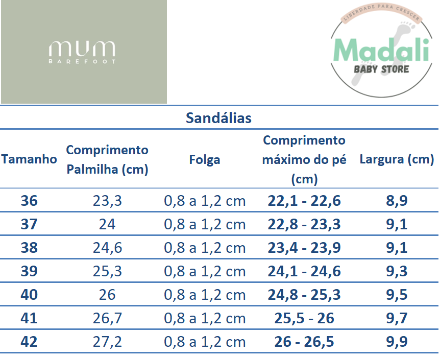 Sandálias Barefoot Adulto - Mum Barefoot Carolina Moss