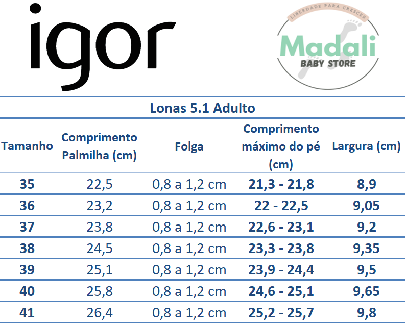 Lonas Barefoot para Adulto - Igor Lona 5.1
