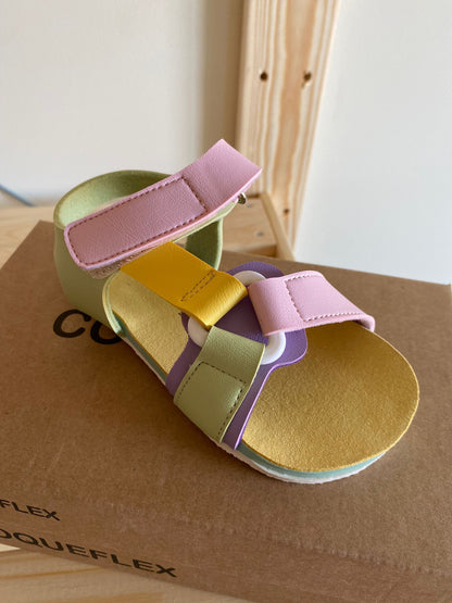 Sandálias Multicolor Respeitadoras do Pezinho da Criança - Coqueflex