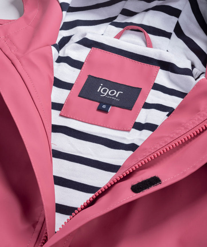 Casaco Impermeável Parka para Criança - Igor Euri Framboesa