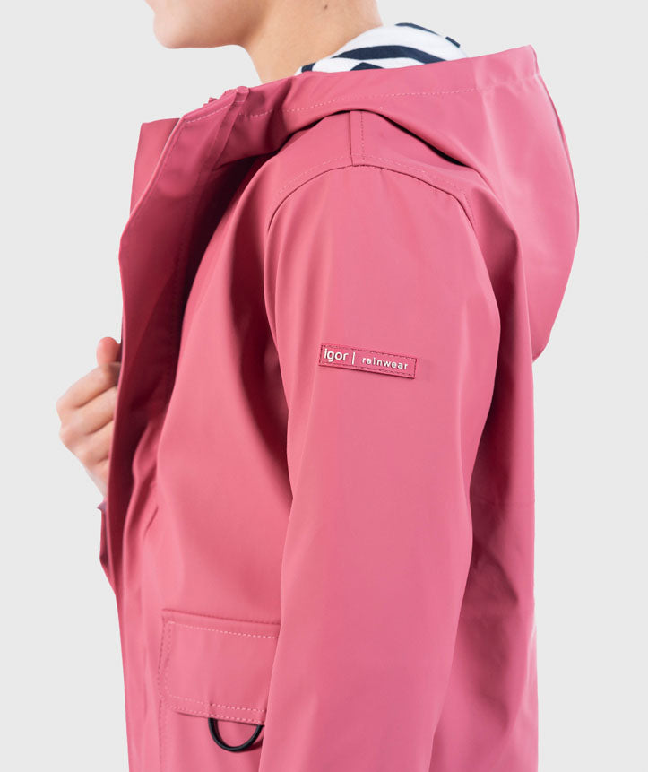 Casaco Impermeável Parka para Criança - Igor Euri Framboesa