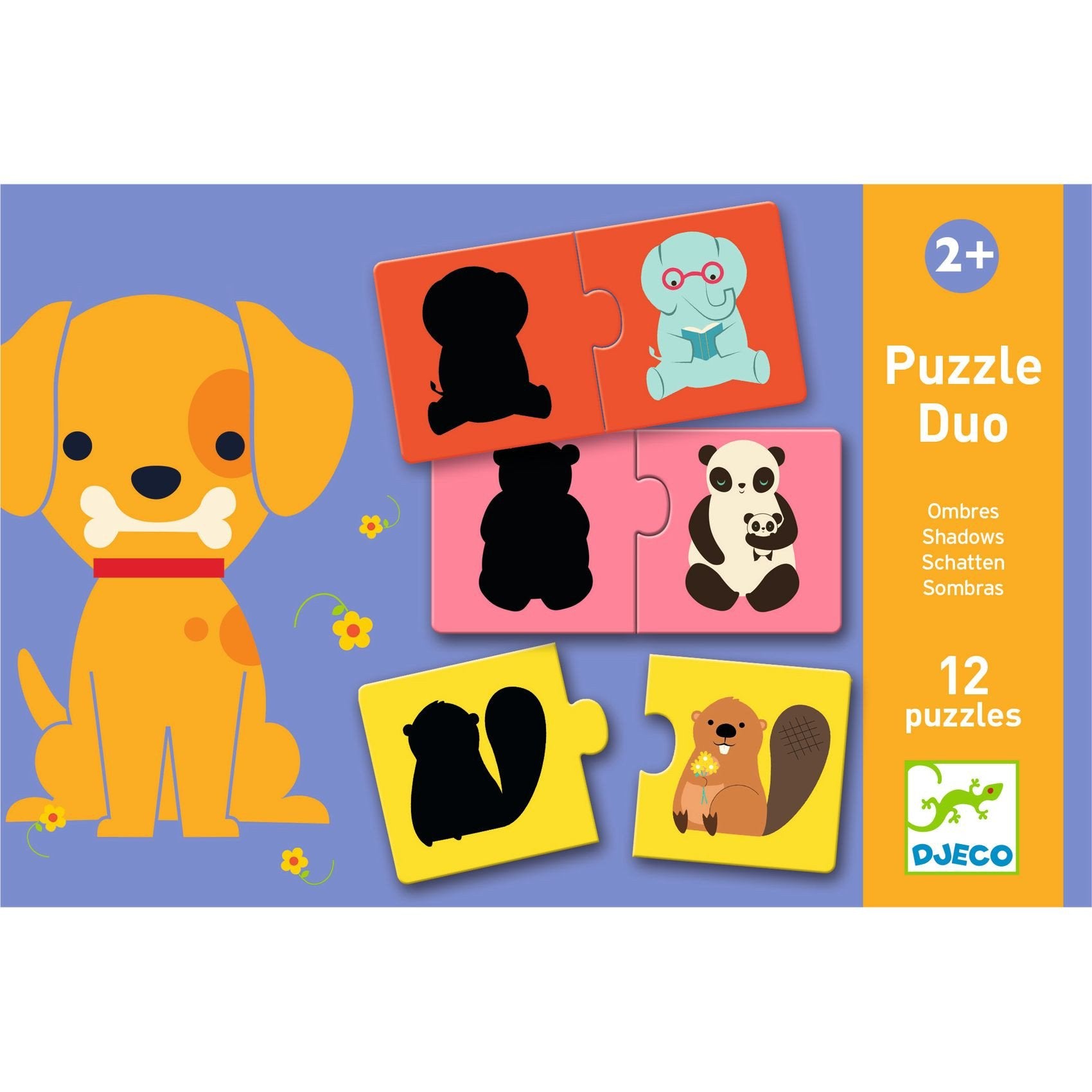 Puzzle Duo - Animais e Sombras