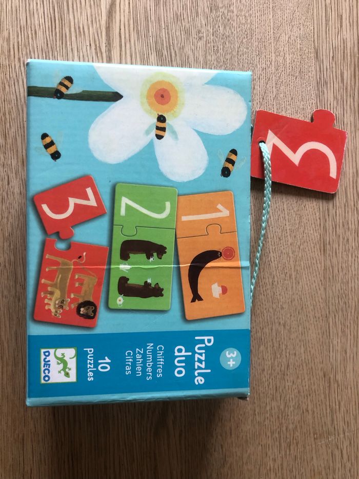 Puzzle Duo - Números 10 puzzles Djeco