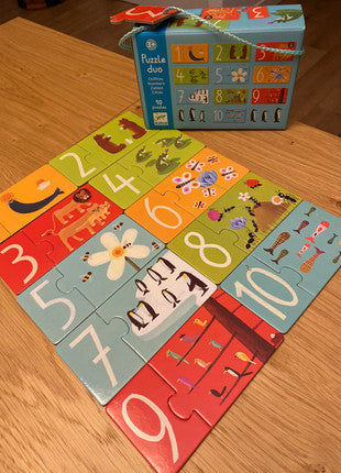 Puzzle Duo - Números 10 puzzles Djeco