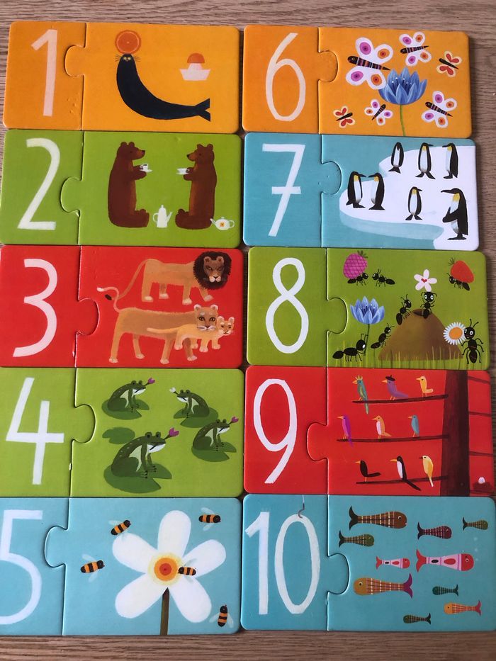 Puzzle Duo - Números 10 puzzles Djeco