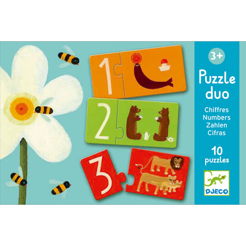 Puzzle Duo - Números 10 puzzles Djeco
