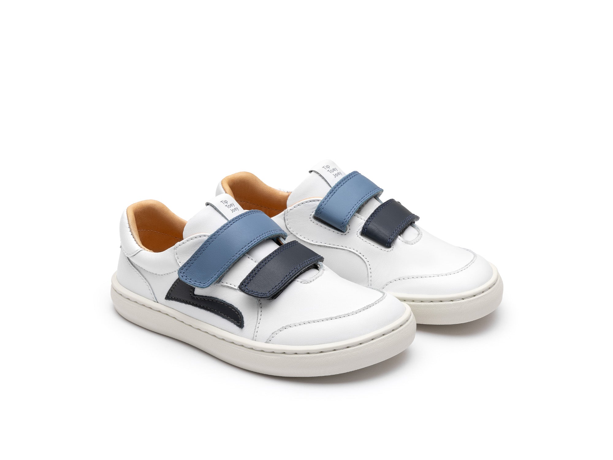 Ténis Respeitadores do Pé da Criança Tip Toey Joey - Landy White & Navy Ash