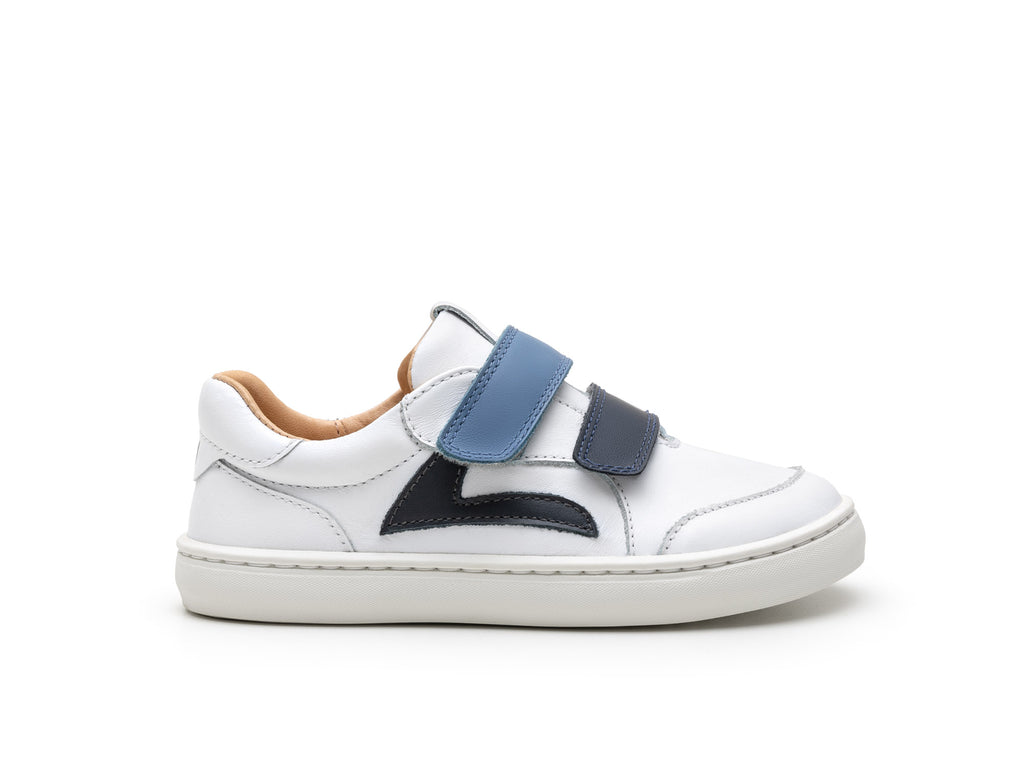 Ténis Respeitadores do Pé da Criança Tip Toey Joey - Landy White & Navy Ash