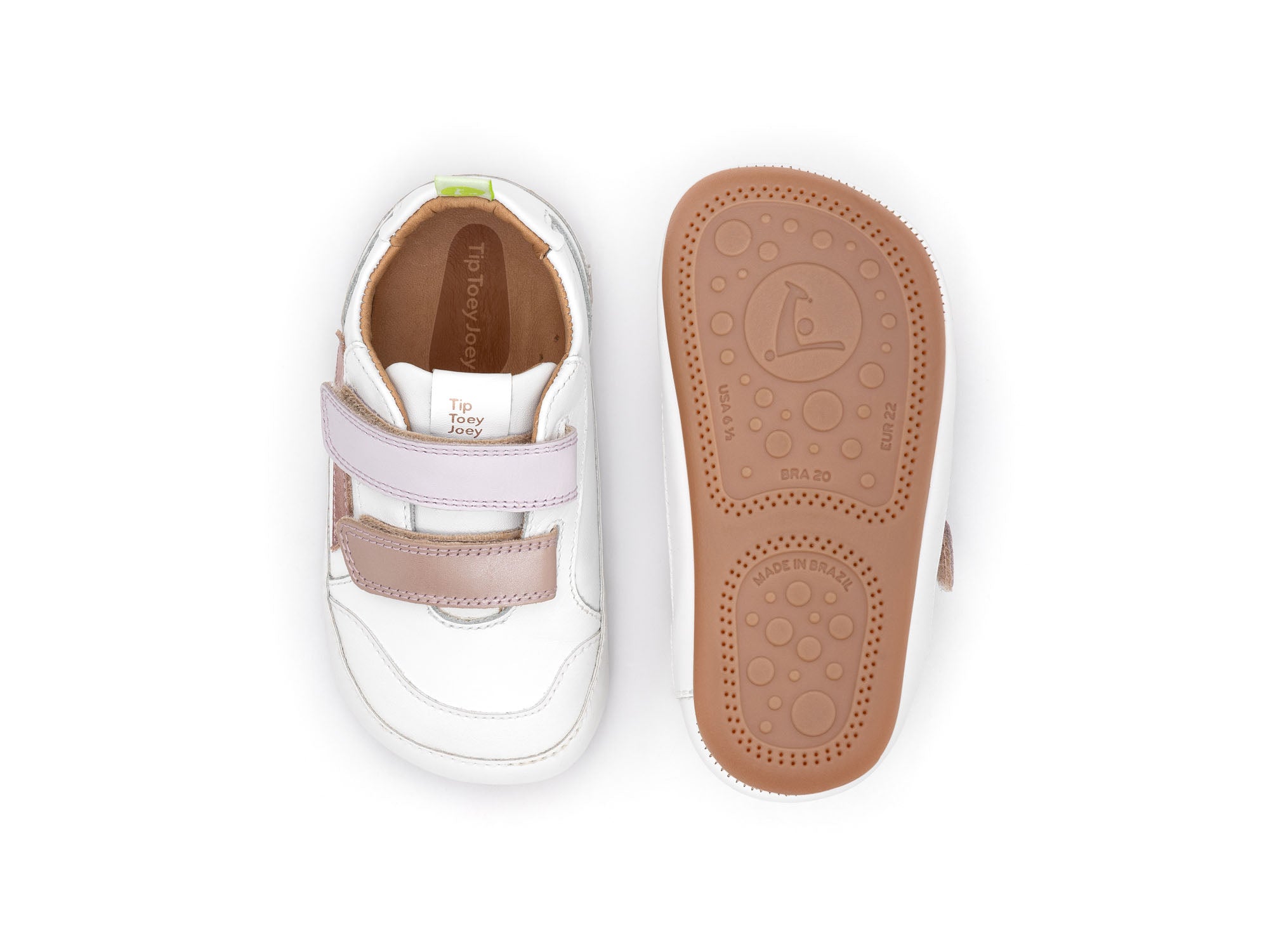 Ténis Respeitadores do Pé da Criança Tip Toey Joey -  Landy White & Pink Dream PINK Rose Gold