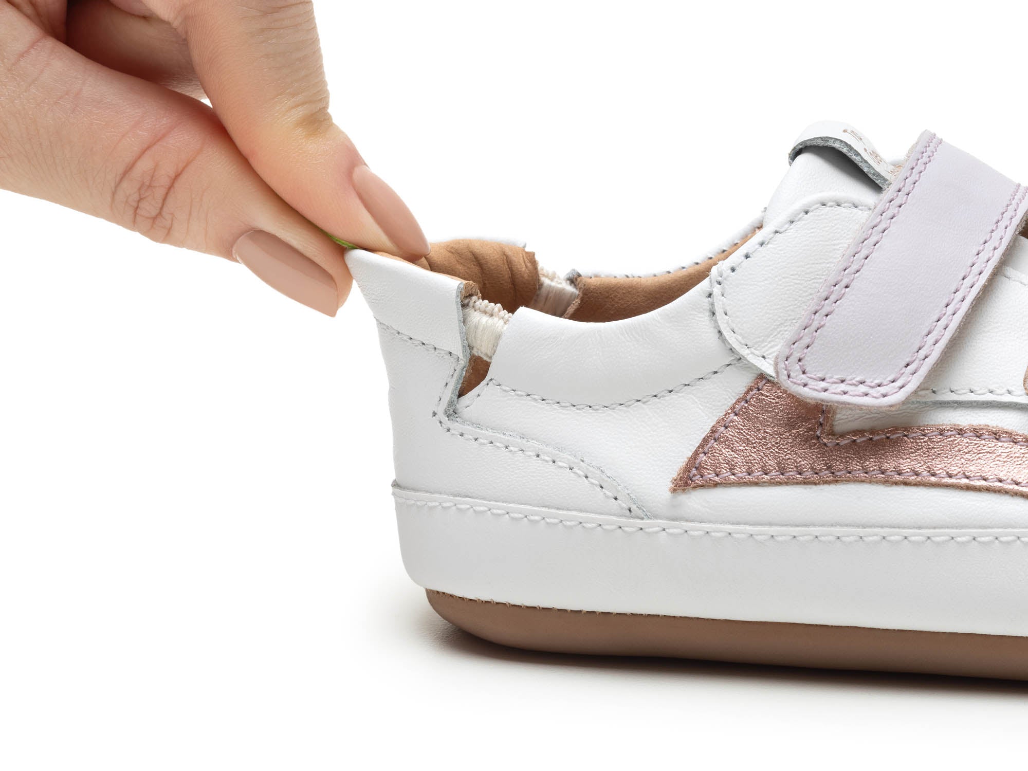 Ténis Respeitadores do Pé da Criança Tip Toey Joey -  Landy White & Pink Dream PINK Rose Gold