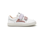 Ténis Respeitadores do Pé da Criança Tip Toey Joey - Landy White & Pink Dream Rose Gold