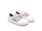 Ténis Respeitadores do Pé da Criança Tip Toey Joey - Landy White & Pink Dream Rose Gold