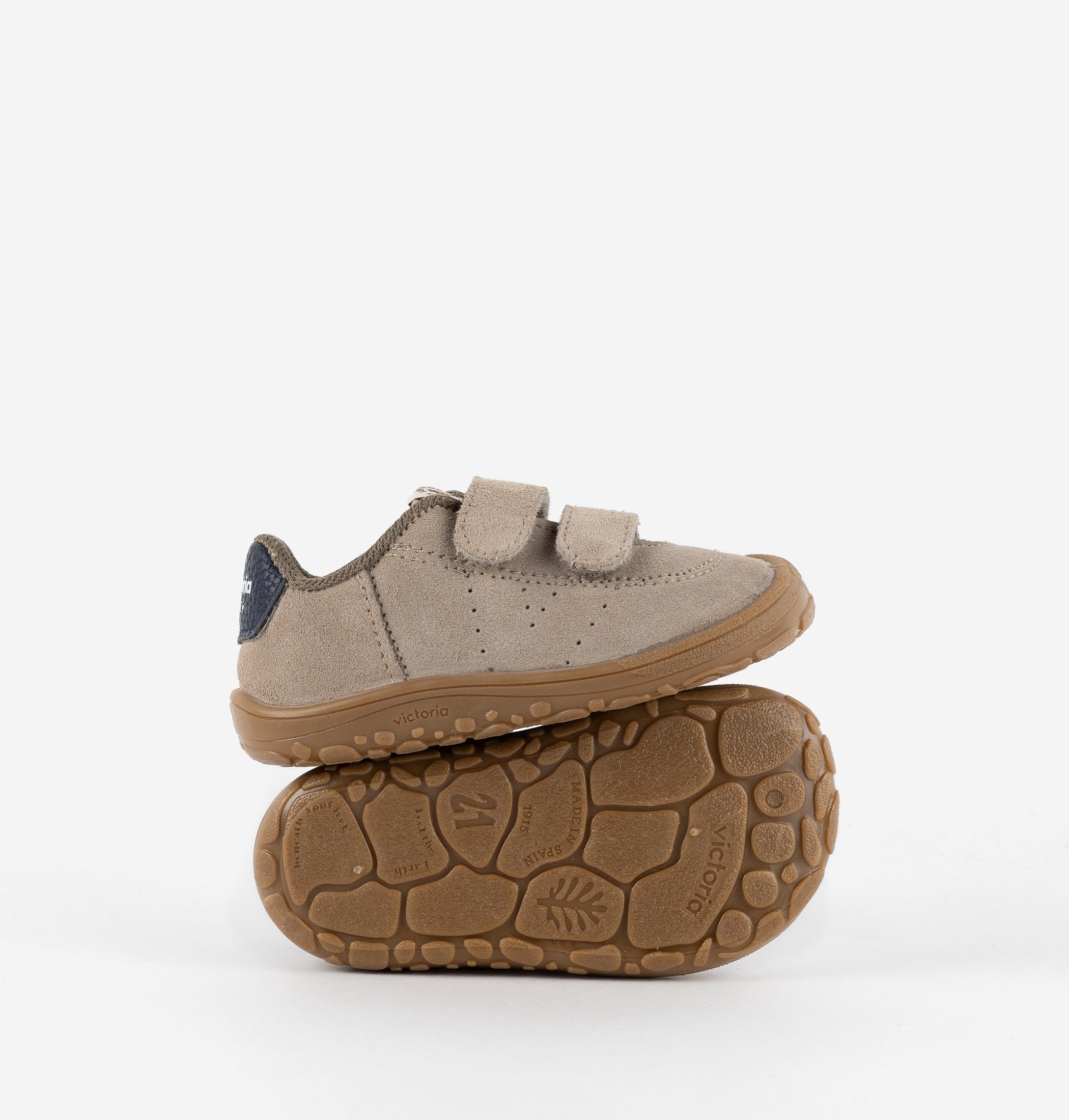 Ténis Respeitadores do Pezinho da Criança - Victoria Barefoot Bosco Serraje Taupe