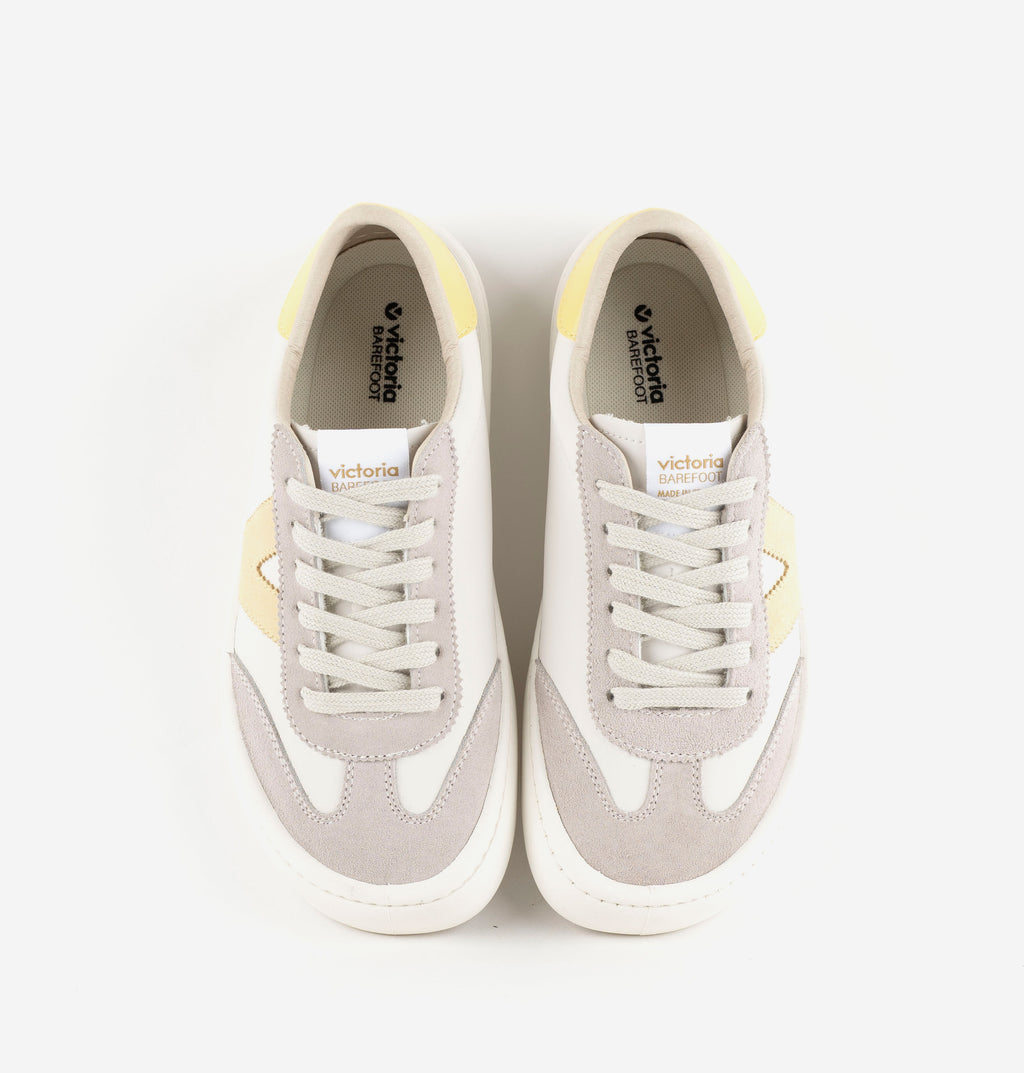 Ténis Barefoot de adulto Pele & Camurça - Victoria Olmo Amarillo