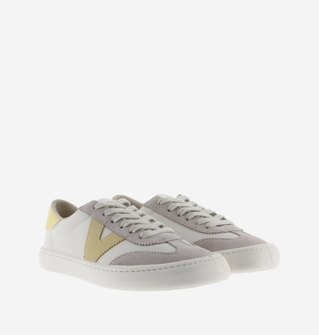 Ténis Barefoot de adulto Pele & Camurça - Victoria Olmo Amarillo