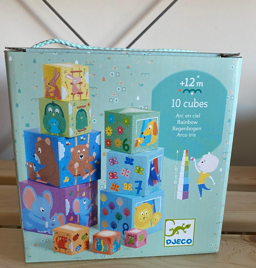 Conjunto de 10 Cubos de Empilhar - Djeco