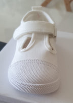 Ténis de Lona Respeitadores do Pezinho da Criança - Blanditos Pomelo Brancas