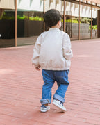 Muris Ténis Barefoot Criança - Muris Petra Mini Denim Blue muris-product-petra-mini-denimblue-lifestyle-1