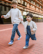 Muris Ténis Barefoot Criança - Muris Petra Mini Denim Blue muris-product-petra-mini-denimblue-lifestyle-2