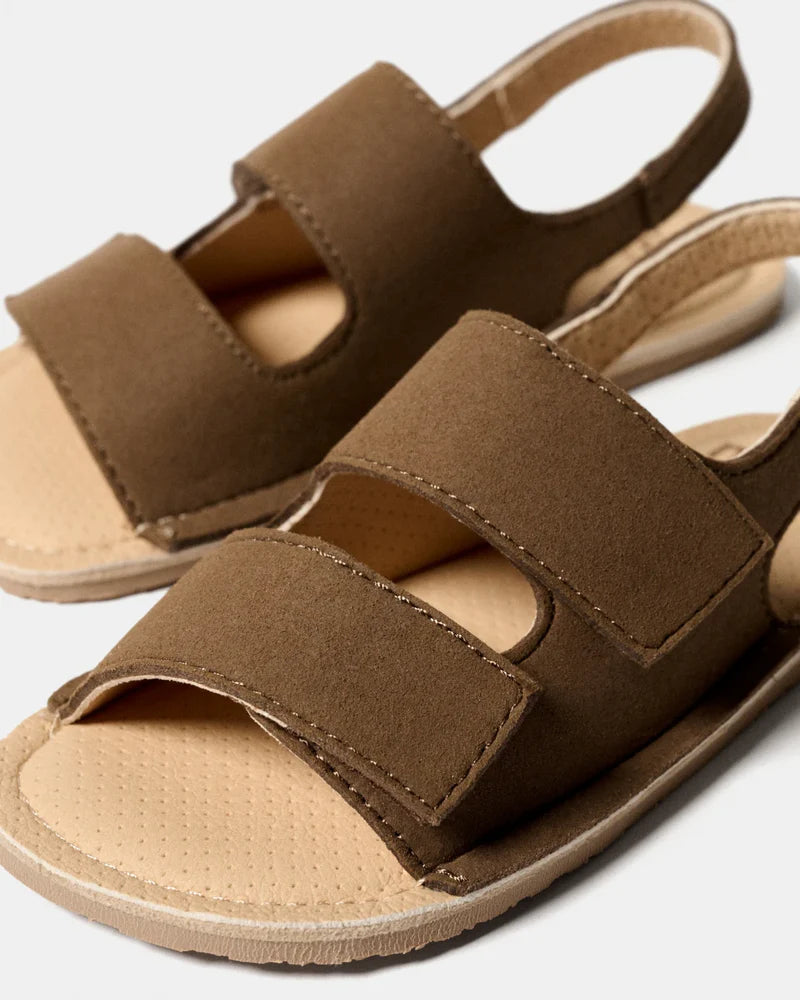 Muris Sandálias Barefoot Criança - Muris Rio Mini Bark Brown muris_product_rio_mini_babro_studio_2
